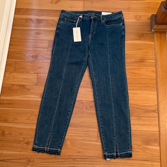 Vince Camuto Denim - Women Vince Camuto Mid Rise Vintage Straight Leg Jeans Dark Wash Blue Sz 31/12
